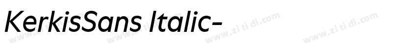 KerkisSans Italic字体转换